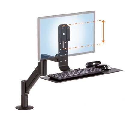 SERIES-118 monitor keyboard vertical adjustment