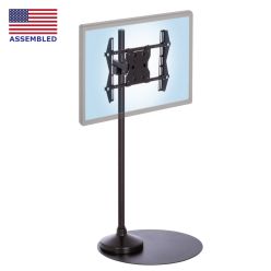 PM192-EZ1 monitor pole stand with MSU4x6 VESA plate and SERIES-192 offset base