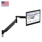 SAA4229KIT heavy-duty monitor arm in black desk mounted high position side view - tile