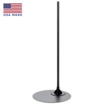 192 Offset floor stand with large base shown accommodating 1.9" diameter pole
