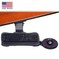 IS-SSC-KIT compact keyboard arm shown with slimform19 with mouse tray to right side