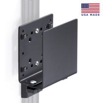 LeverLift CPU holder mounted on track in black isometric view with flag ghosted