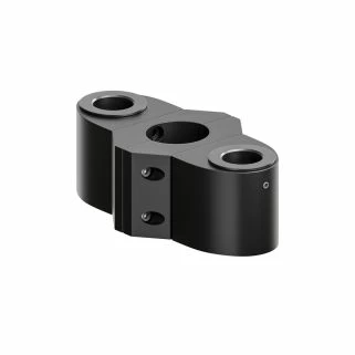 MKIT-J2L dual heavy-duty pole mount shown in black
