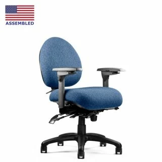 Neutral Posture 5500 low air adjust lumbar back with medium seat pan in sky blue fabric