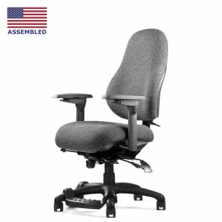 Neutral Posture 8500 full height air adjust lumbar back with medium seat pan in charcoal fabric