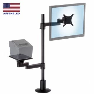 POS9137 point of purchase mount black with arms extended isometric front view