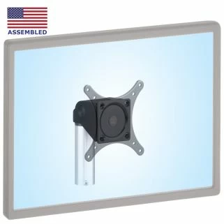 SERIES-118  low profile adjustable VESA compatible monitor mount shown with a ghosted monitor