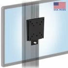 Flush Monitor Wall Mount for EC Track with 75x75 and 100x100m VESA adapter in black.	