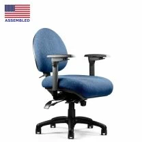 Neutral Posture 5800 low air adjust lumbar back with large seat pan in sky blue fabric