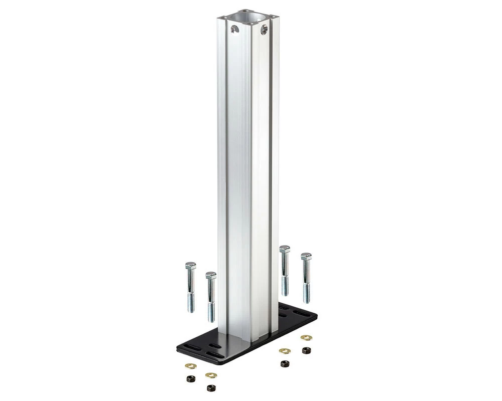 The CONNECT multi-monitor stand thru-desk mount and mounting hardware.