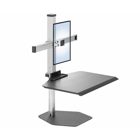 Animated image depicting the attached monitor rotating from portrait to landscape on the Dorian Dual
