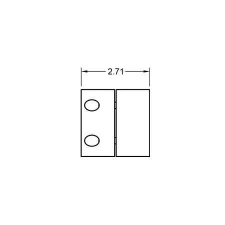 CLAMP-L pole mount specification drawing side view with measurements CLAMP-L pole mount specification drawing side view with measurements