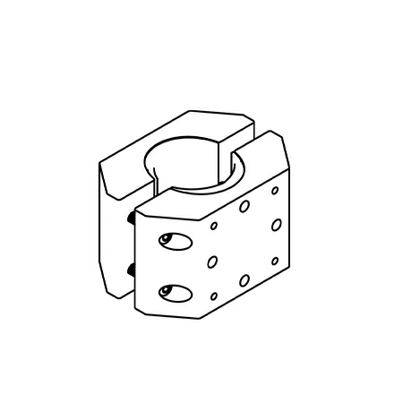 CLAMP-U pole mount specification drawing isometric view CLAMP-U pole mount specification drawing isometric view