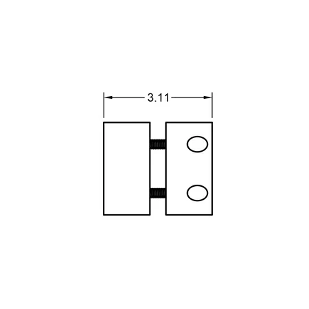 CLAMP-U pole mount specification drawing side view with measurements