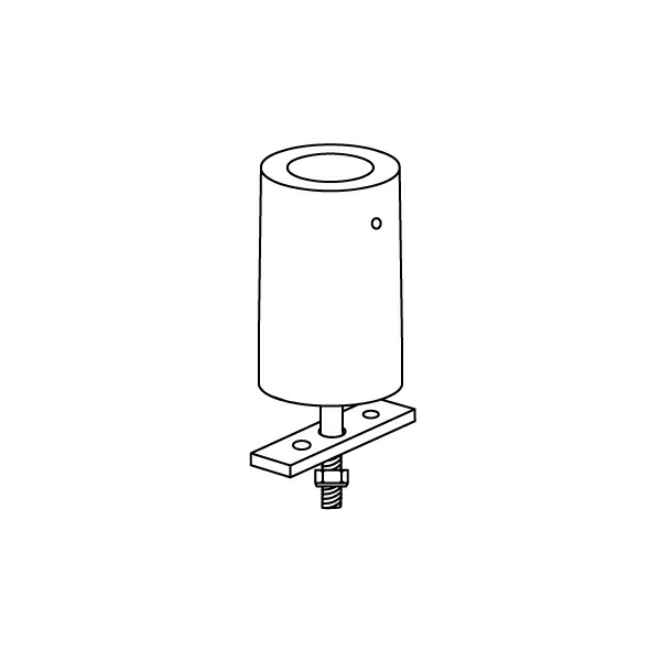 MKIT-C through-desk mount specification drawing isometric view