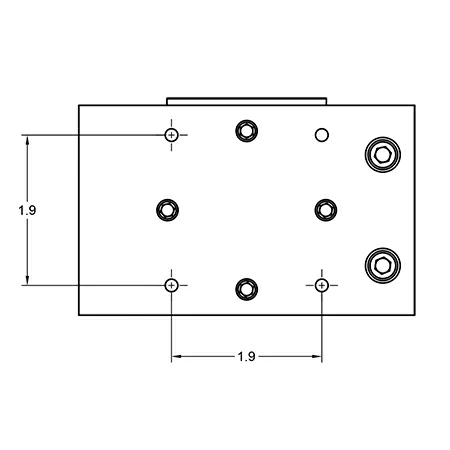 MKIT-E2 pole mount specification drawing rear view