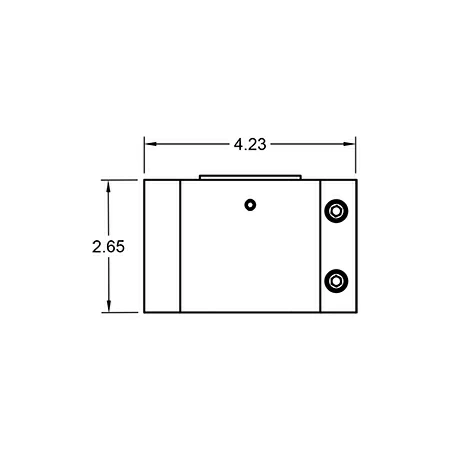 MKIT-E2L pole mount specification drawing front view with measurements