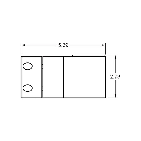 MKIT-E2L pole mount specification drawing side view with measurements