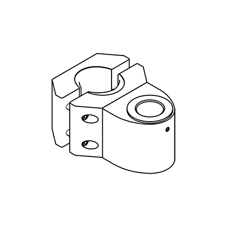 PM41-BB103 monitor and keyboard pole mount specification drawing isometric view