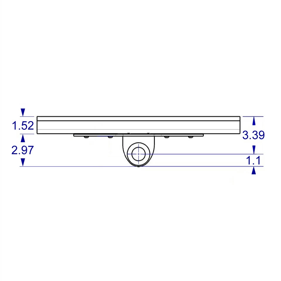 RT horizontal track wall mounting system MKIT-N2 sliding mount specification drawing top view with measurements
