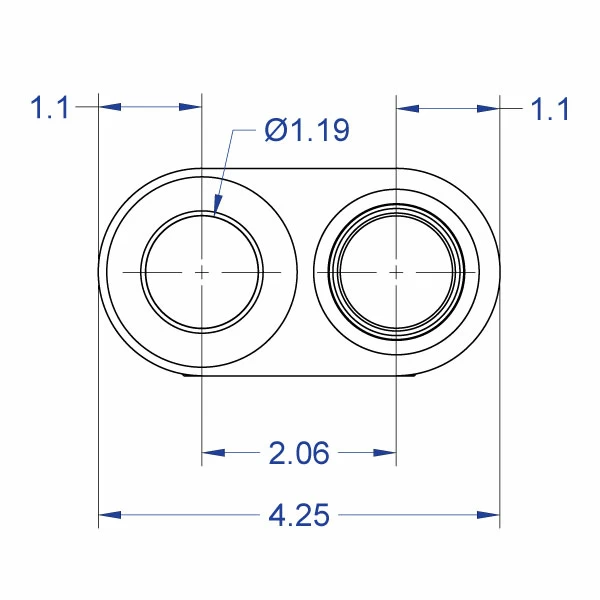 MKIT-T2 pole mount specification drawing front view with measurements MKIT-T2 pole mount specification drawing front view with measurements