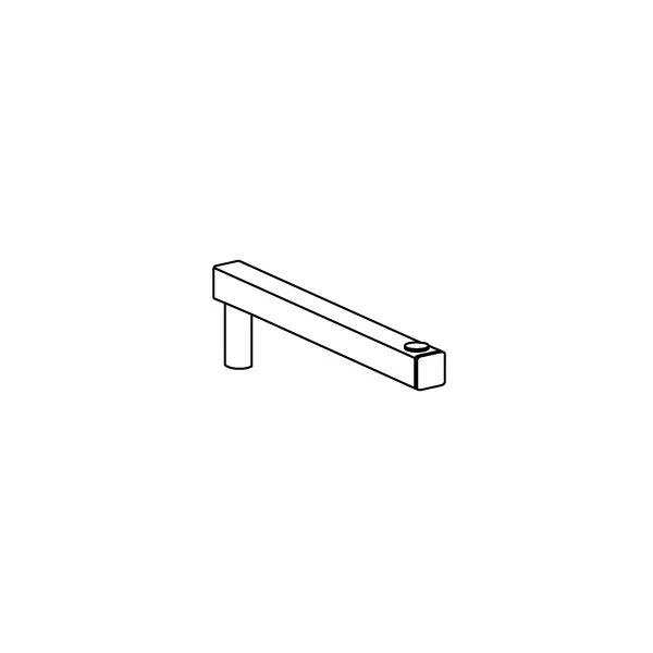 SA 9.5" straight arm extension isometric specification drawing