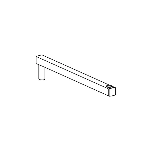 SA 12.88" straight arm extension isometric specification drawing
