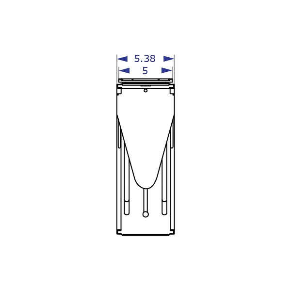 WBK129157 CPU holder specification drawing front view with width measurements