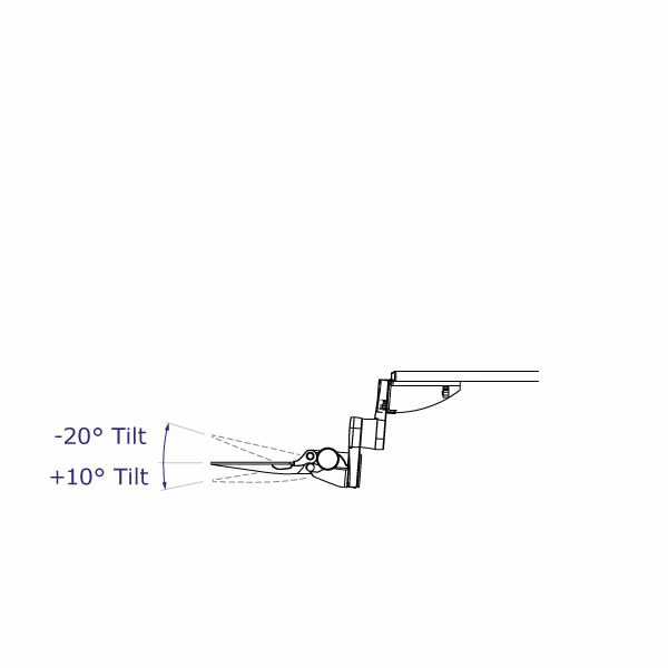 WR-S2S keyboard tray platform tilt capabilities