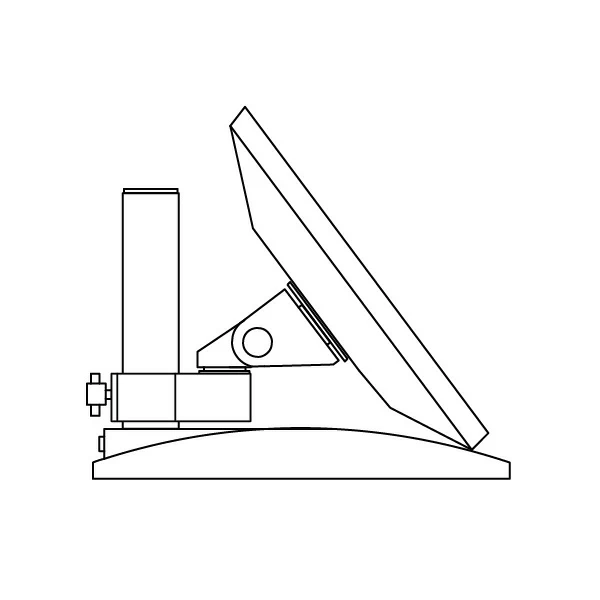 DS9109XS low profile monitor stand specification drawing side view