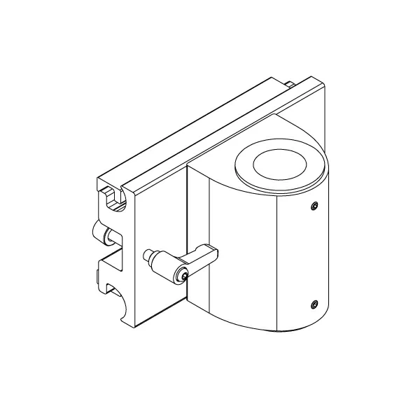 MKIT-M2 Movable 118 Roller Track Mount specification drawing isometric view with measurements