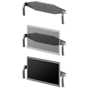 Dual handle attaches to the rear of the monitor with two handles positioned on each side