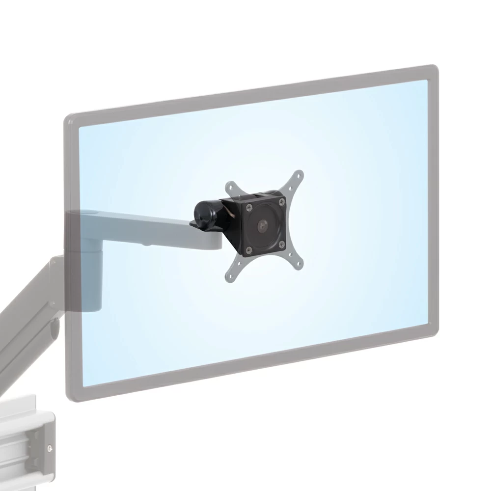 RT-SAA-ARM wall-mounted roller track monitor mount heavy-duty tilter head close-up view