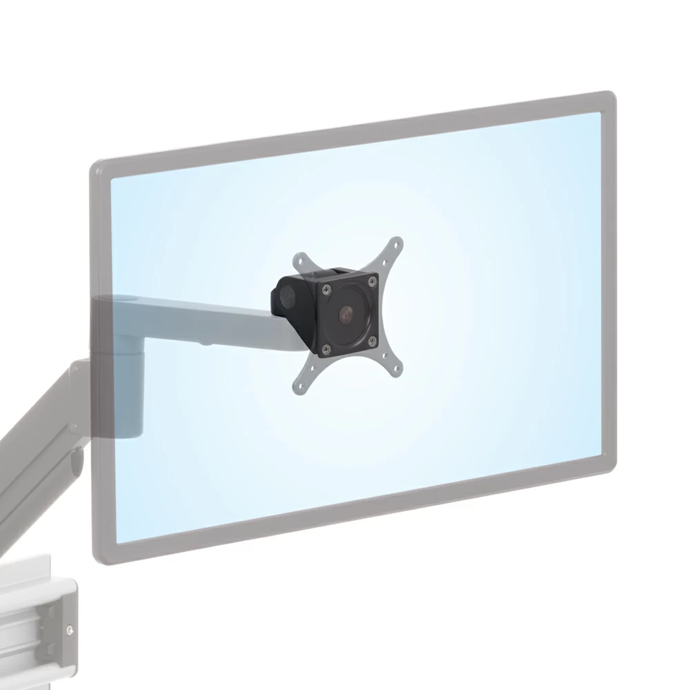 RT-SAA-ARM wall-mounted roller track monitor mount standard tilter head close-up view