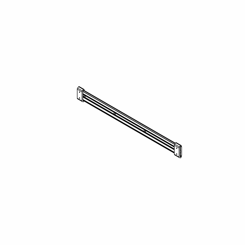 Line drawing showing 27-inch rail for ViewTrack horizontal wall track monitor mounting system.