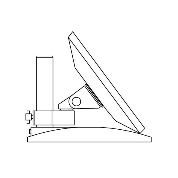 DS9109XS low profile monitor stand specification drawing side view