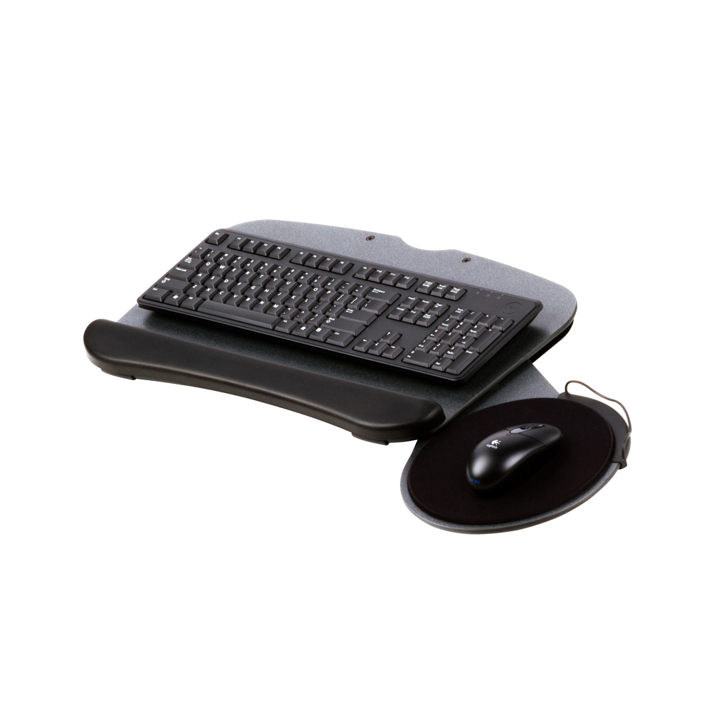 Image of MouseAround Keyboard Tray Holder with adjustable mouse platform isometric view