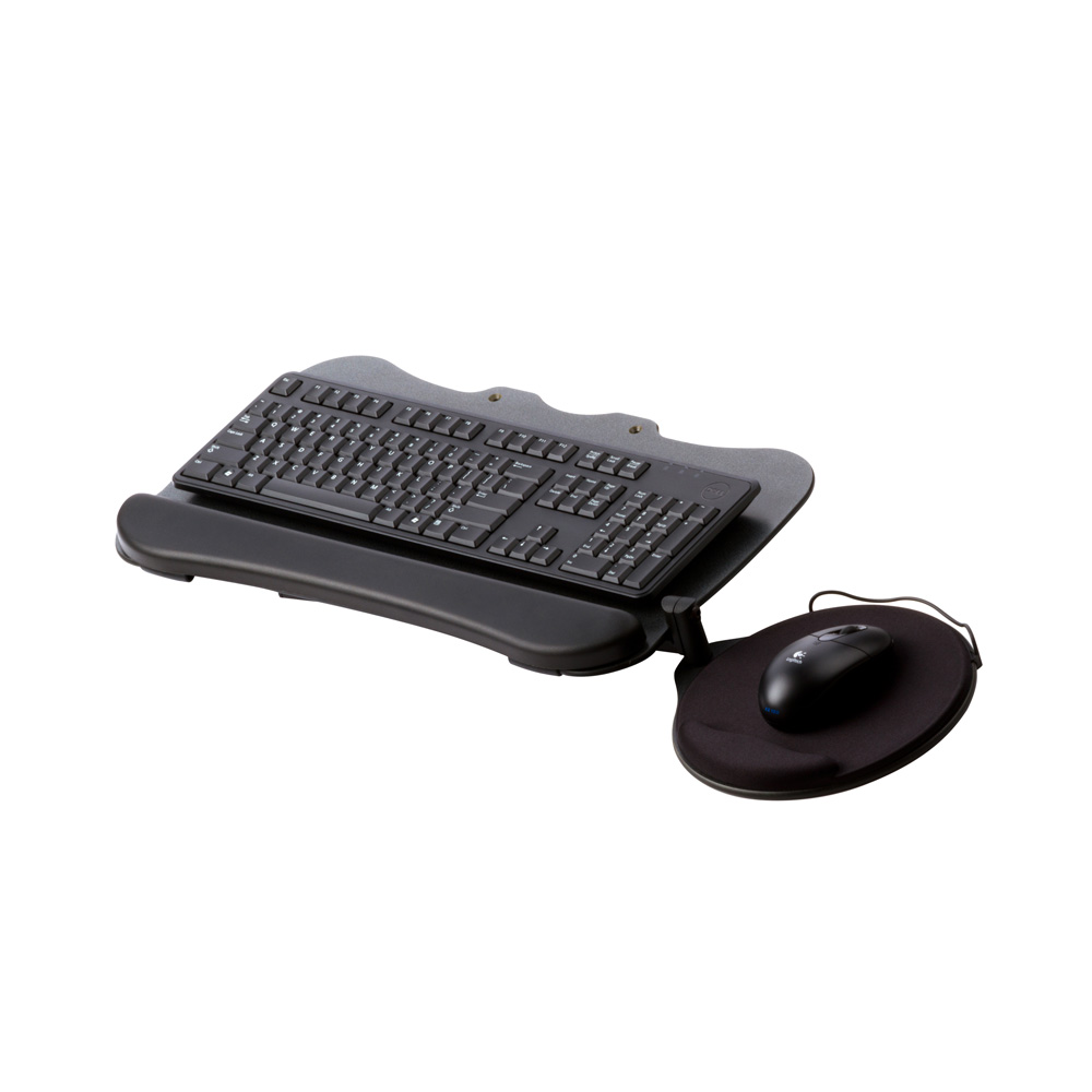 Image of OmniBoard Keyboard Tray Holder with adjustable mouse platform isometric view