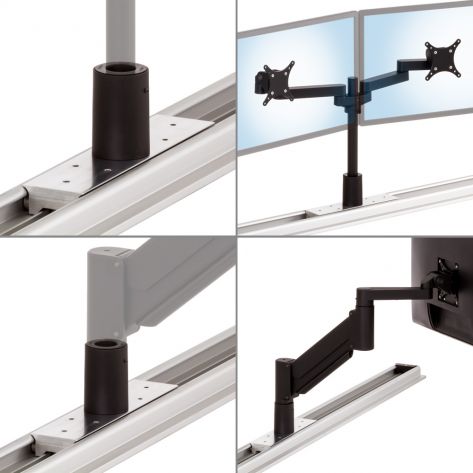 Gliding Mount Kit Q for Roller Track on 