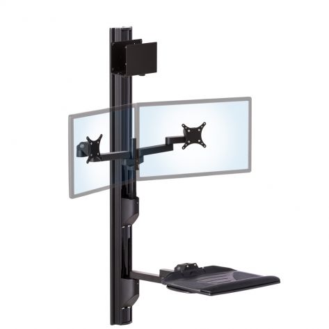 Multi Monitor Wall Mounted Computer Station