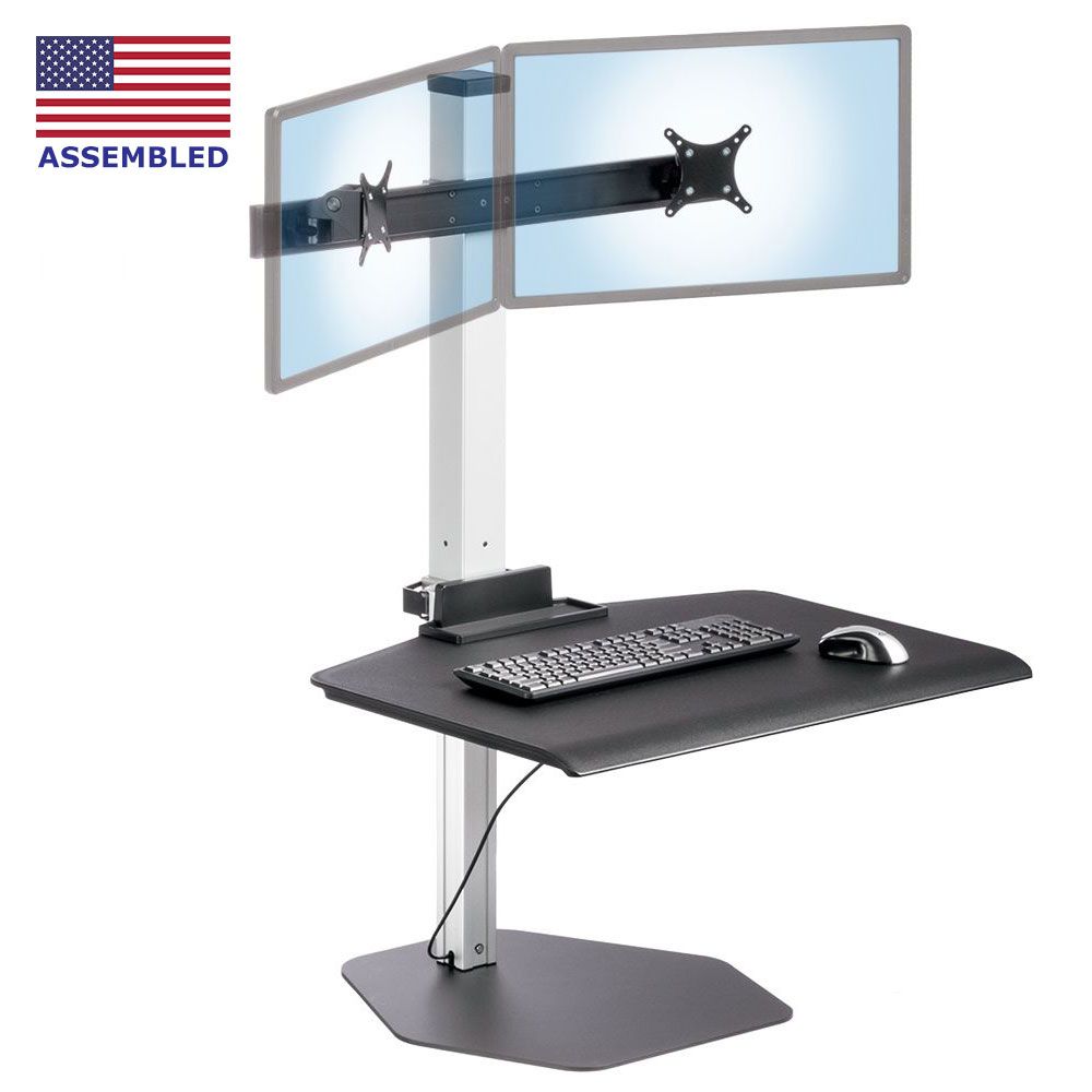 Desk-Top, Desk-Mounted Monitor-Keyboard 