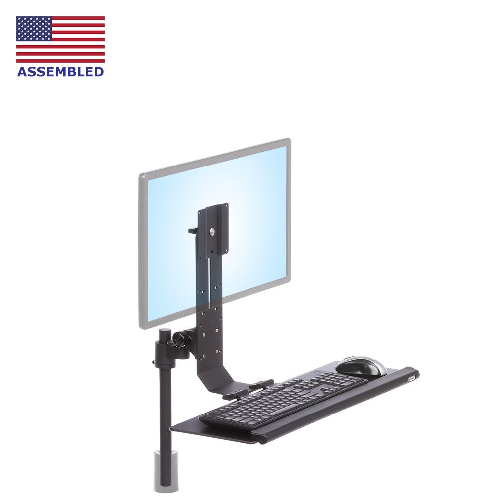 Monitor Arms with Keyboard Tray, Mount Systems