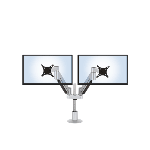 Adjustable Dual Arm: One Mount Floats Two Monitors