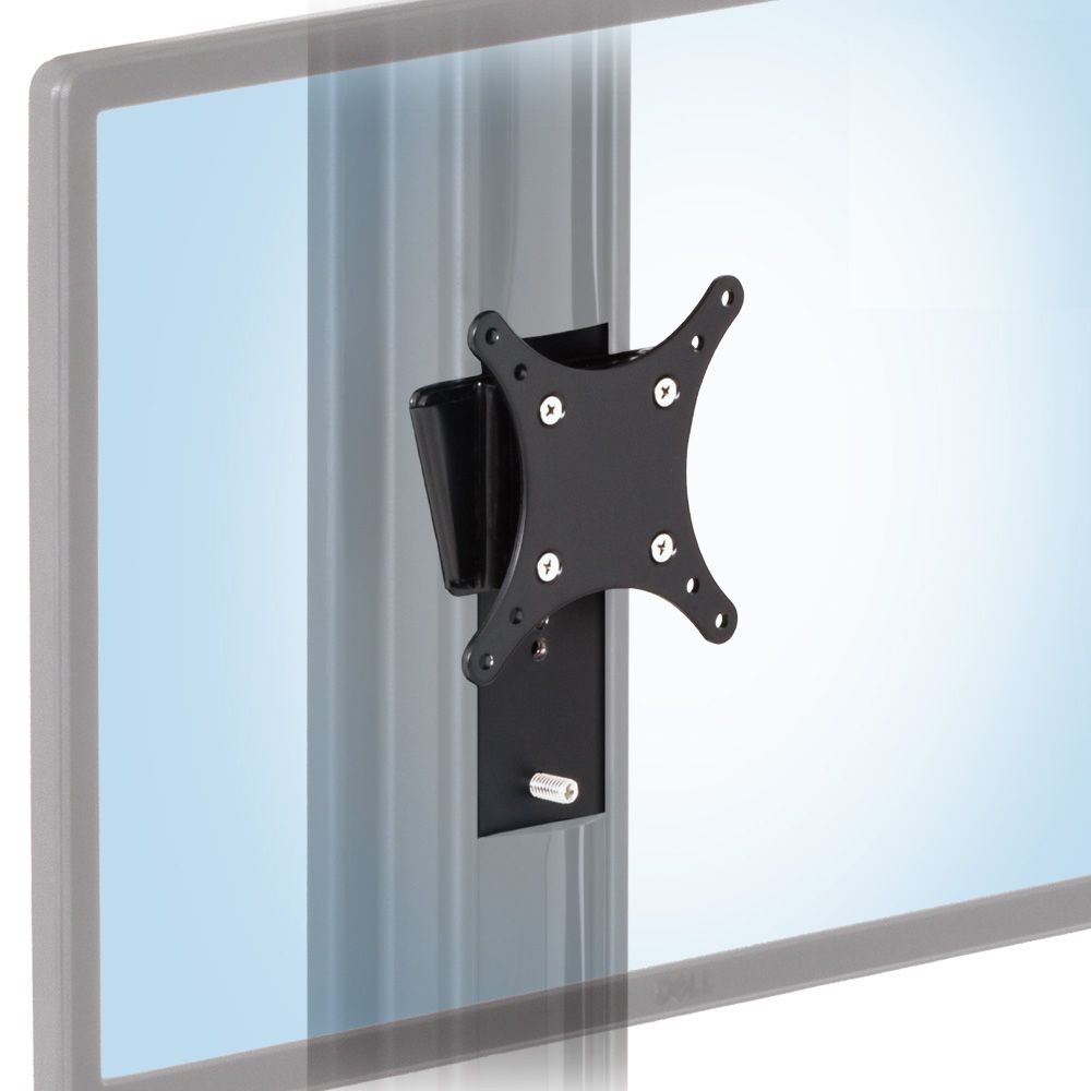 Rotating Flush Monitor Wall Mount for EC Track with 75x75 and 100x100m VESA adapter in black    	