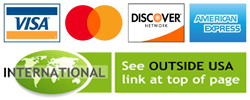 Various payment options accepted: Visa, MasterCard, Discover, American Express, Amazon Pay and International options available.